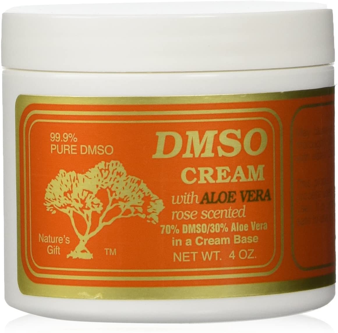 DMSO Cream with Aloe Vera Rose Scented 4oz. – Nature & Herbs