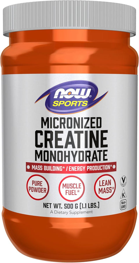 NOW Micronized Creatine Monohydrate 500g (1.1 lb)