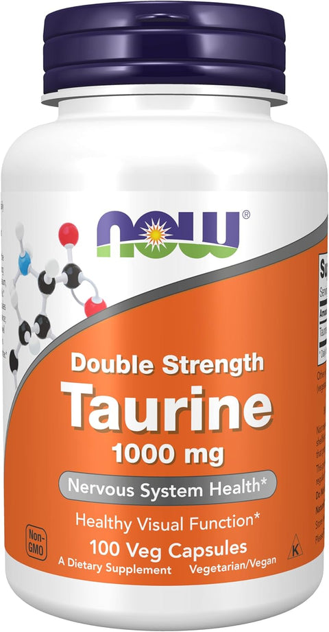 Now Double Strength Taurine 1000 mg 100 veg capsules
