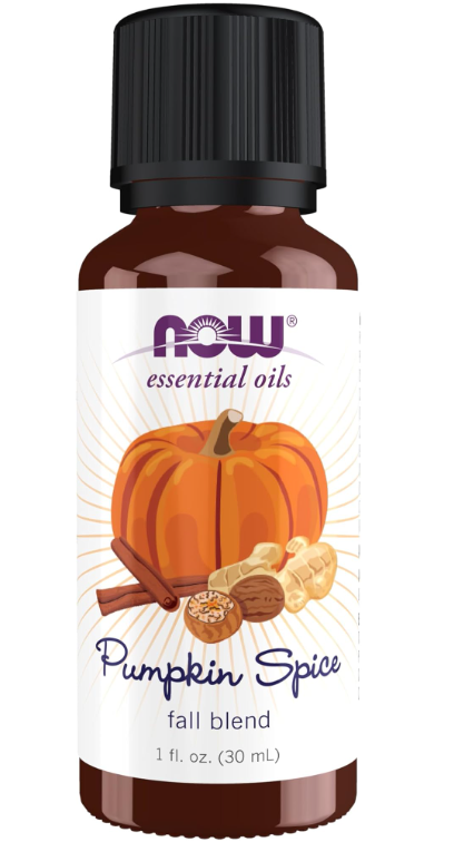 NOW Essential Oils, Pumpkin Spice Oil Blend, Pleasant Sweet Spice Scent With Warm and Calming Attributes, 1-Ounce