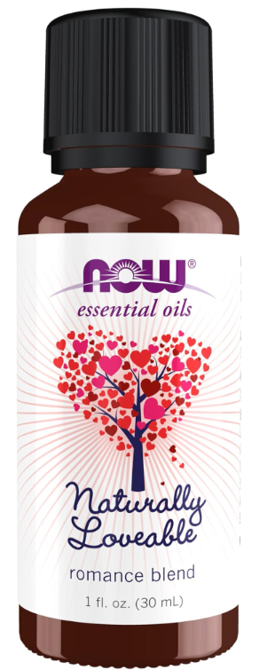 NOW Essential Oils, Naturally Loveable Oil Blend, Romantic Aromatherapy Scent, Blend of Pure Essential Oils, Vegan, Child Resistant Cap, 1-Ounce