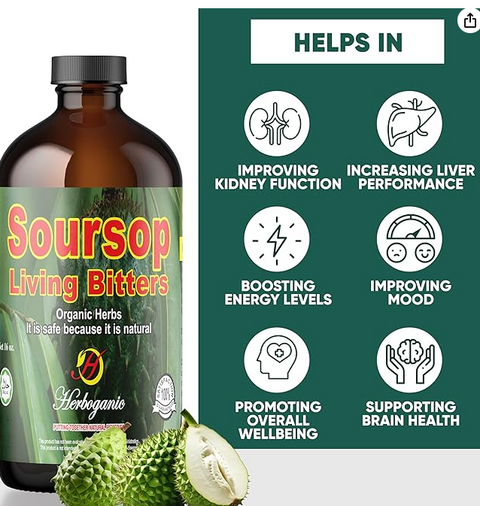 Herboganic Soursop Living Bitters 16 fl oz