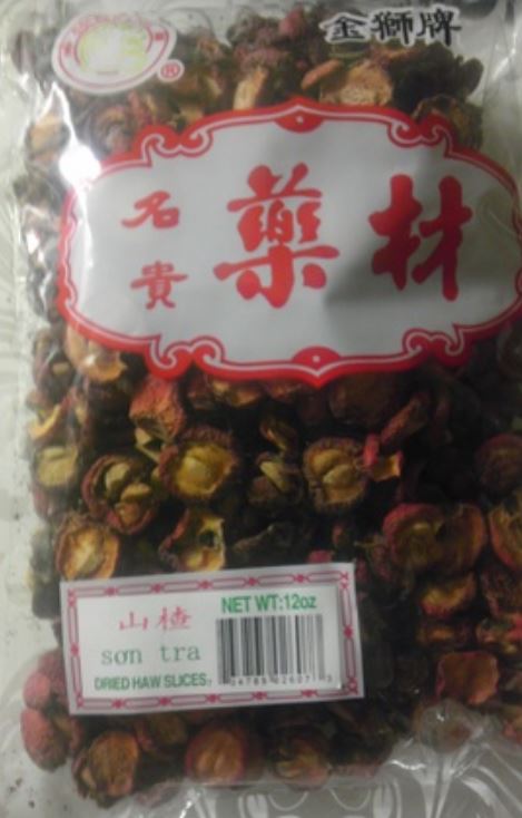 Golden Lion Dried Chinese Hawthorn (Shanzha) 12 Oz