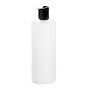 East and West - 12 Empty Plastic 8 oz Bottles with Black Disc Flip Cap - HDPE
