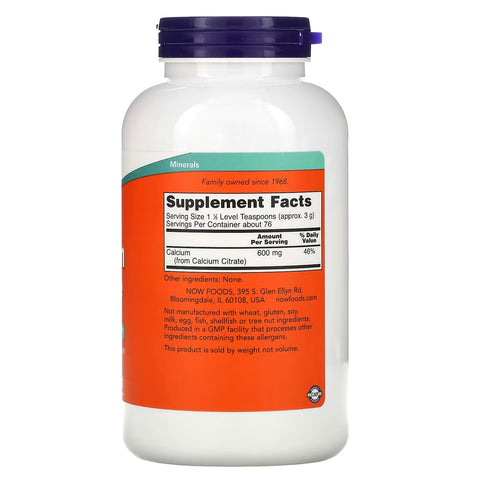 NOW Calcium Citrate, 8-Ounces