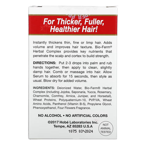 HOBE Laboratories Hair Thick SERUM,Energize, 1 FZ
