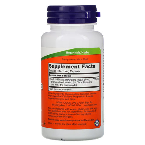 NOW Foods Rhodiola, 500 mg 60 Veg-caps