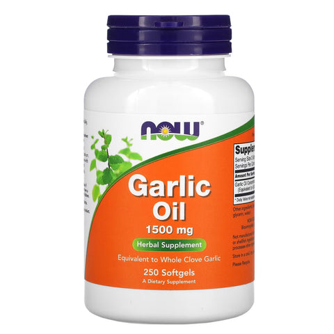NOW Foods Garlic Oil 1500 mg , 250 Soft-gels