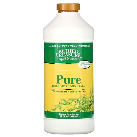 Buried Treasure 70 Plus Plant Derived Pure Colloidal Mineral Supplement, 32 Ounce