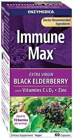 Enzymedica, Immune Max Black Elderberry 60 Capsules