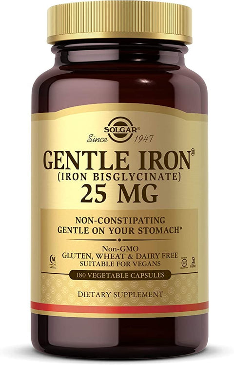 Solgar - Gentle Iron, 25 mg 90 Vegetable Capsules