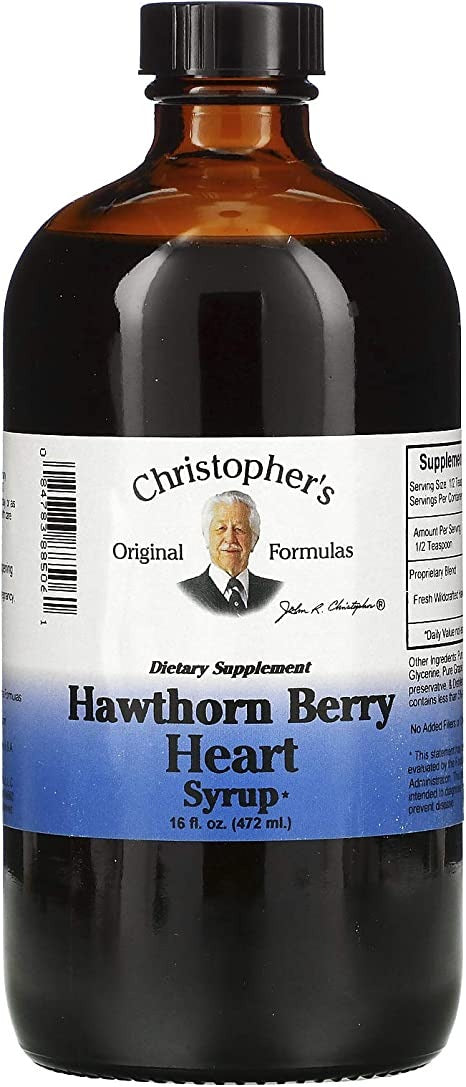 Christopher's Original Formulas Nourish Hawthorn Berry Heart Syrup 16 Oz