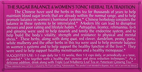 Triple Leaf Teas - Sugar Balance & Women's Tonic Tea, 20 bag
