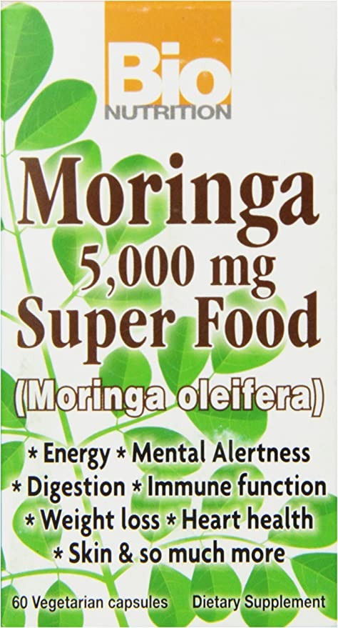 Bio Nutrition Moringa Super Food Vegi-Caps, 60 Count, 5,000 mg