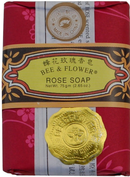 Bee and Flower Rose Soap 12 Pack Case of 2.65 Oz Bars