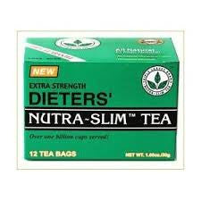 Extra Strength Dieters' Nutra-Slim Tea Triple Leaves Brand - 12 Tea Bags