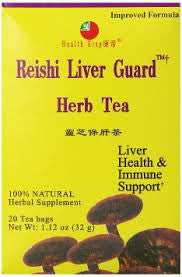 Health King Reishi Liver Guard Herb Tea, Teabags, 20 Count Box