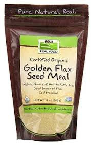 Organic Golden Flax Meal Now Foods 12 oz (340 g) Powder