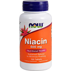 NOW Niacin 500mg, 100 Tablets