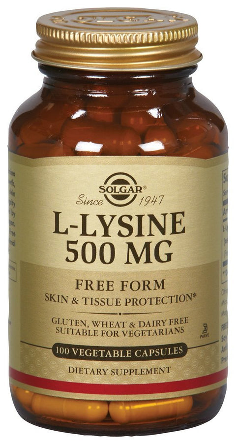 Solgar L-Lysine 500 mg 100 Vegetable Capsules