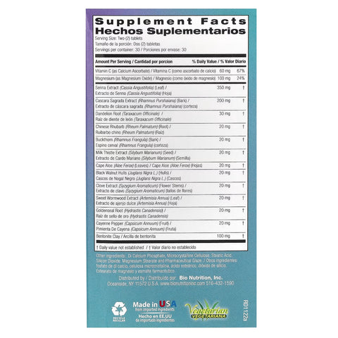 Bio Nutrition Total Colon Wellness 60 Veg Tablets