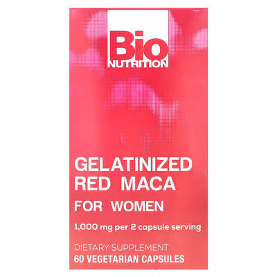 Bio Nutrition Gelatinized Red Maca For Women 60 Veg Capsules