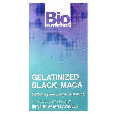 Bio Nutrition Gelatinized Black Maca 60 Veg Capsules