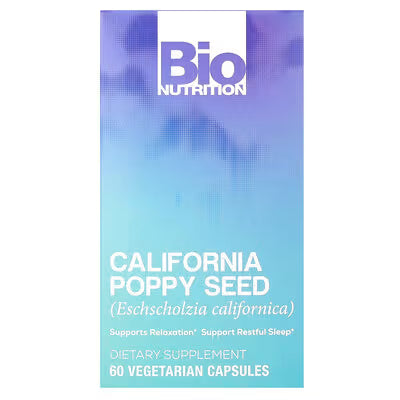 Bio Nutrition California Poppy Seed (Eschscholzia californica) 60 Veg Capsules