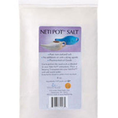Ancient Secrets Brand Nasal Cleaning Neti Pot + Neti Pot Salt 8oz (Pack of 2 items)