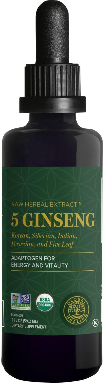 Global Healing Raw Herbal Extract 5 Ginseng 2 fl oz