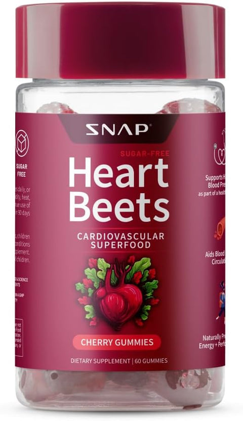 Snap Heart Beets Cherry Flavor 60 Gummies