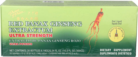 Prince of Peace Red Panax Ginseng Extractum Ultra Strength, 0.34 Fl Oz (Pack of 30 Bottles)