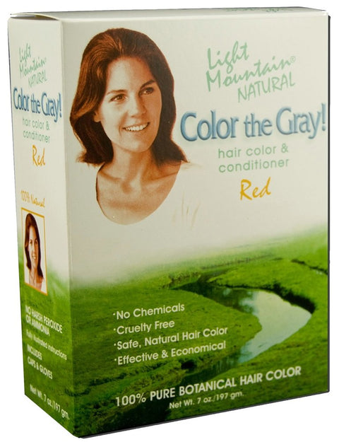 Light Mountain Natural Color the Gray Hair Color & Conditioner- Pure Botanical Hair Color 7oz.