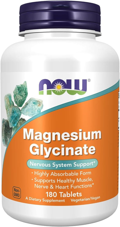 NOW Foods Supplements, Magnesium Glycinate 100 mg, Highly Absorbable Form