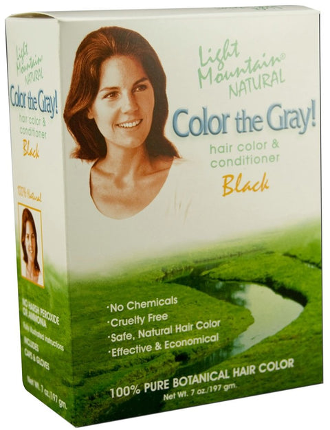 Light Mountain Natural Color the Gray Hair Color & Conditioner- Pure Botanical Hair Color 7oz.