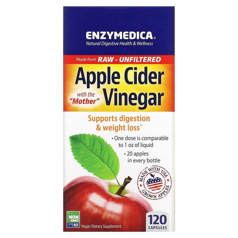 Enzymedica, Apple Cider Vinegar with the Mother, 120 Capsules