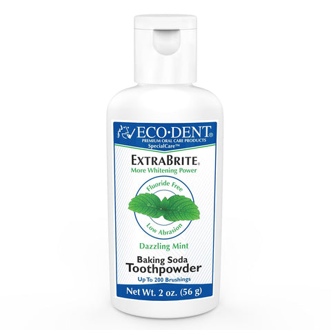 Eco-Dent ExtraBrite Baking Soda Tooth Powder, Dazzling Mint 2oz.