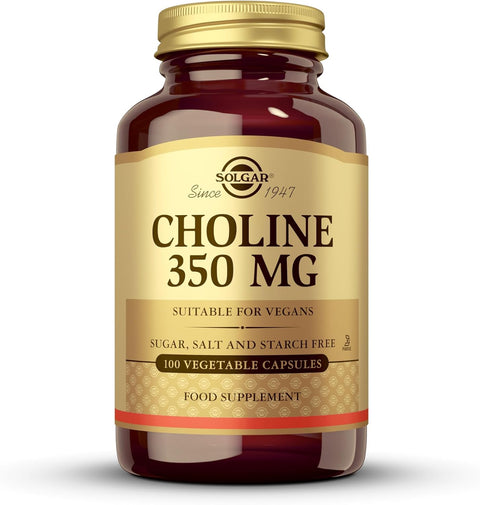 Solgar - Choline 350 mg. - 100 Vegetarian Capsules