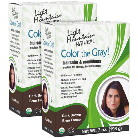 Light Mountain Natural Color the Gray Hair Color & Conditioner 7oz.