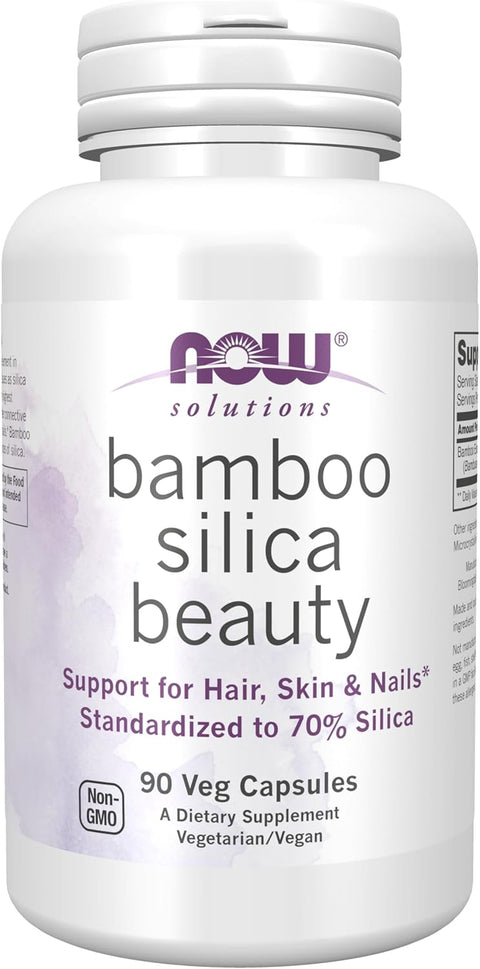 Now Bamboo Silica Beauty 90 Veg Capsules (EXP:05/2025)