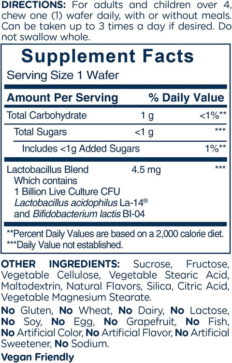 American Health, Chewable Acidophilus (1Billion), Natural Strawberry Flavor 60 Wafers (Cap Damaged)