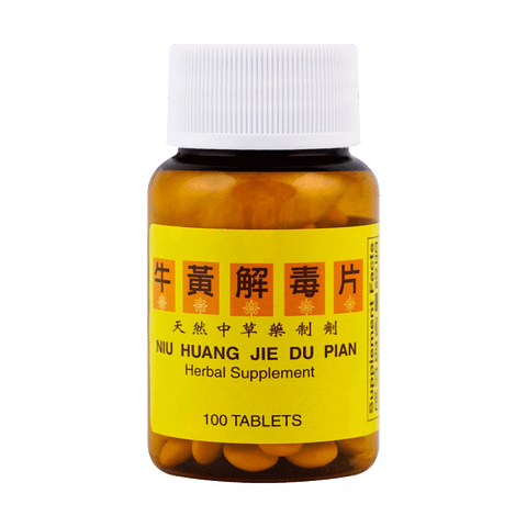 NIU HUANG JIE DU Herbs Heat Cleanse Combo 100 Tablets