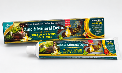 Essential Palace Zinc & Mineral Detox 5 in 1 Toothpaste 6.5oz (Pack of 2)