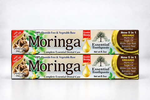 Essential Palace Moringa Organic Fluoride-Free Toothpaste 6.5oz (Pack of 2)