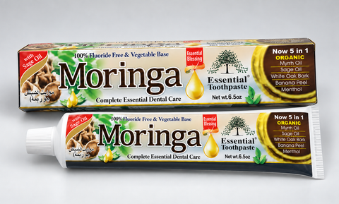 Essential Palace Moringa Organic Fluoride-Free Toothpaste 6.5oz (Pack of 2)