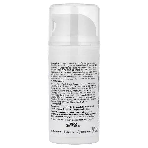 Now Solutions Progesterone From Wild Yam Valancing Skin Cream Unscented 3oz (Best by 10/27)