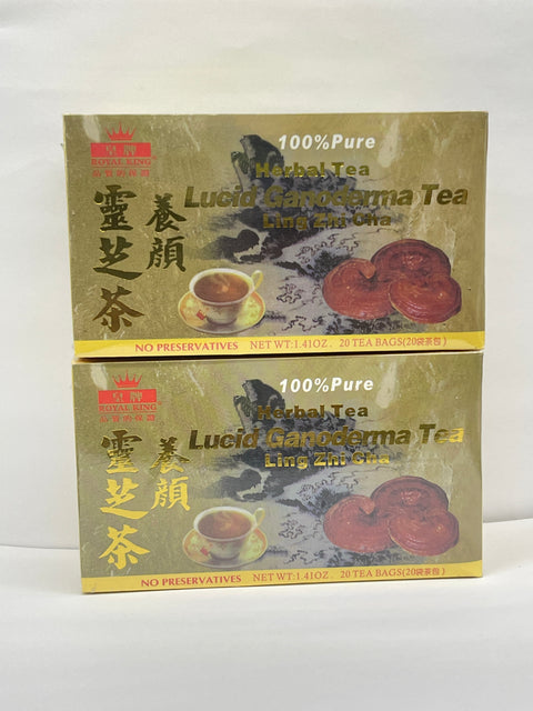 Royal King- Lucid Ganoderma Herbal Tea (Ling Zhi Cha) 20 Tea Bags