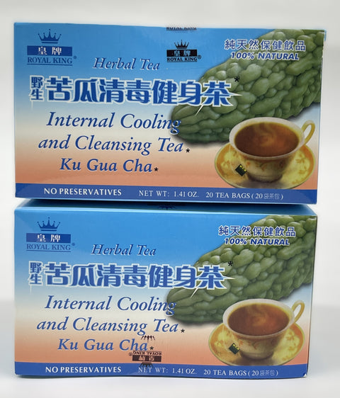 Royal King Internal Cooling & Cleansing Herbal Tea 2 Pack (20 bags Per Box)