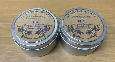 Bennington Candle -  All Natural Soy Wax Travel Tin Size (One Candle)