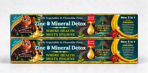 Essential Palace Zinc & Mineral Detox Organic Fluoride-Free Toothpaste 6.5oz (Pack of 2)